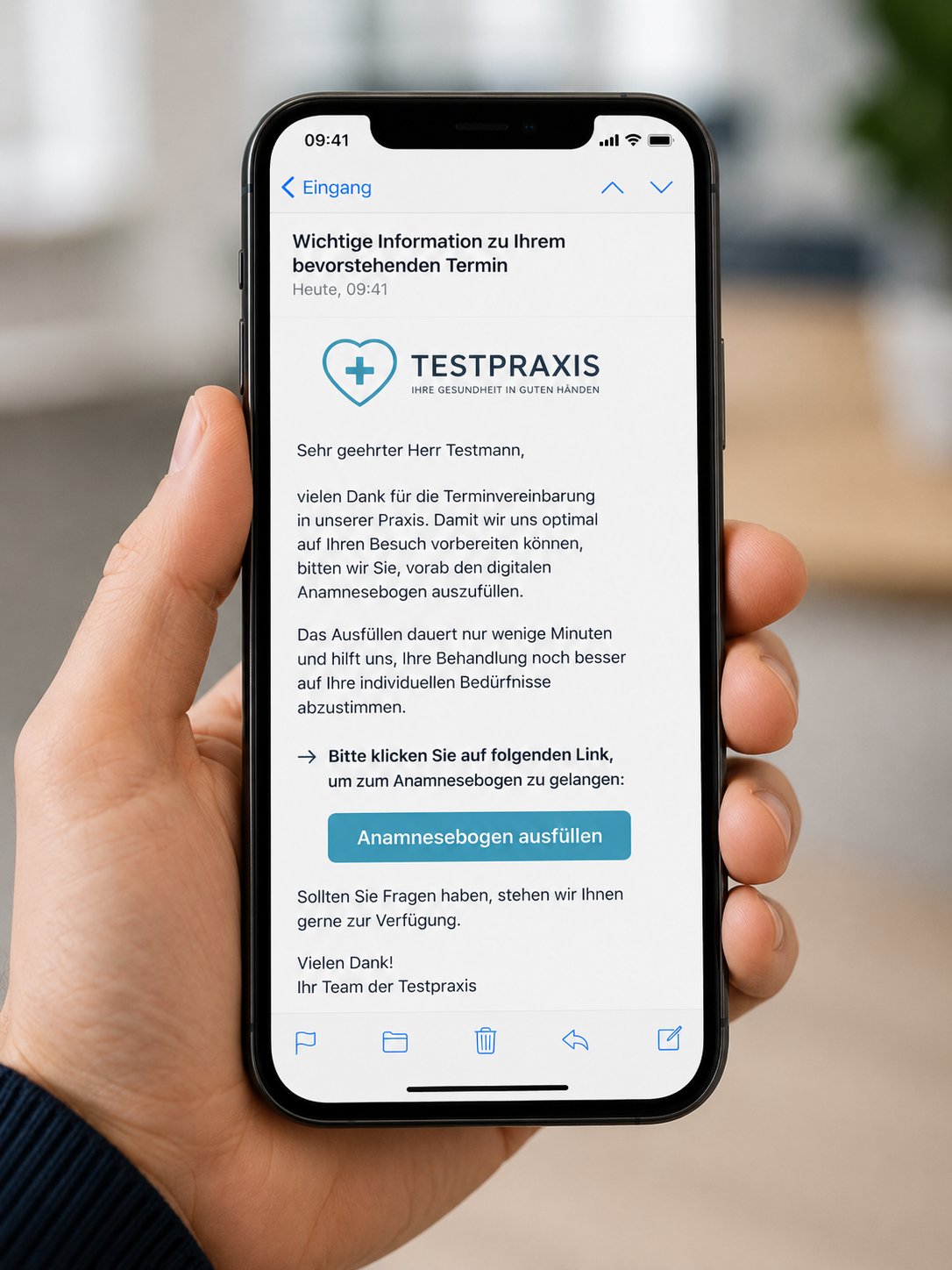 Digitale Anamnese per E-Mail – RCS